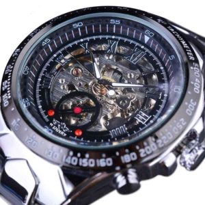Men Mechanical Watches Wristwatches Skeleton Luxury Automatic Watch Stainless Steel Strap