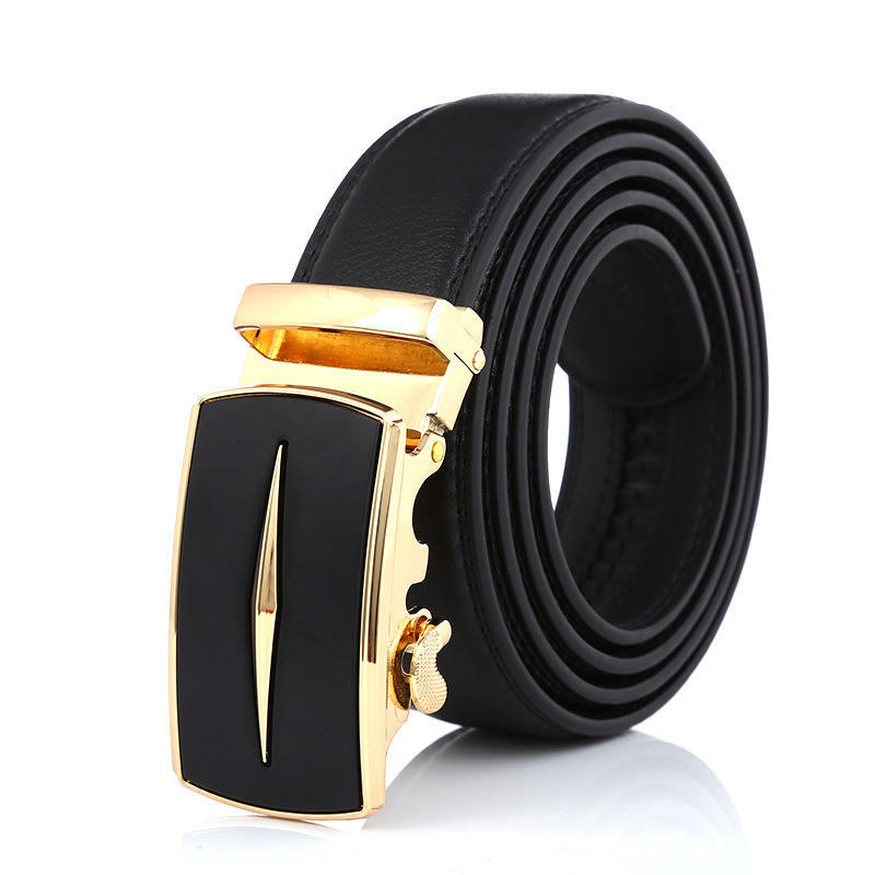 Men’s Leather Belt Student Belt Casual Alloy Buckle Belt