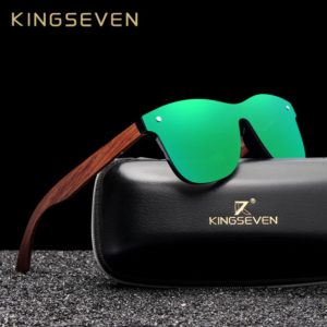 KINGSEVEN Natural Wooden Sunglasses Men Polarized Fashion Sun Glasses